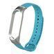 Ремінець Xiaomi Mi Band 5/6 combined Steel-Carbon fiber mint 04929 фото 1