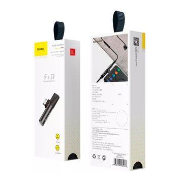 AUX Baseus L41 Type-C to Type-C + 3.5mm black 47191 фото