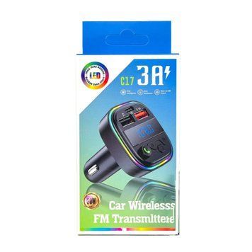 FM трансмістер Bluetooth FM-C17 PD20W3A black 00135 фото