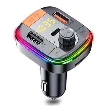 FM трансмістер Bluetooth FM-S36 3.1A black 34334 фото