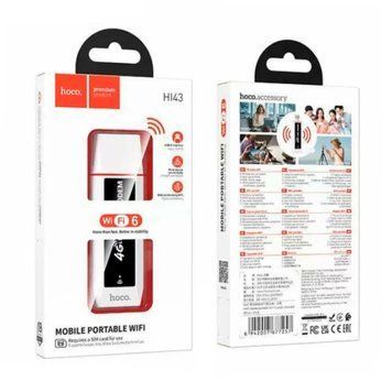 Мобільний USB Wi-Fi модем Hoco HI43 white 46826 фото