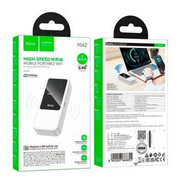 Мобільний Wi-Fi модем Hoco HI42 white 45669 фото