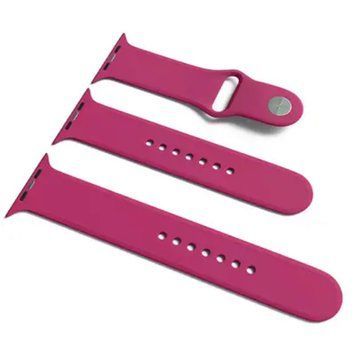 Ремінець Apple watch 42/44/45mm silicone rose red 34492 фото