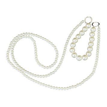Ремiнець-перлина 2в1 з карабiном для смартфона white 46988 фото