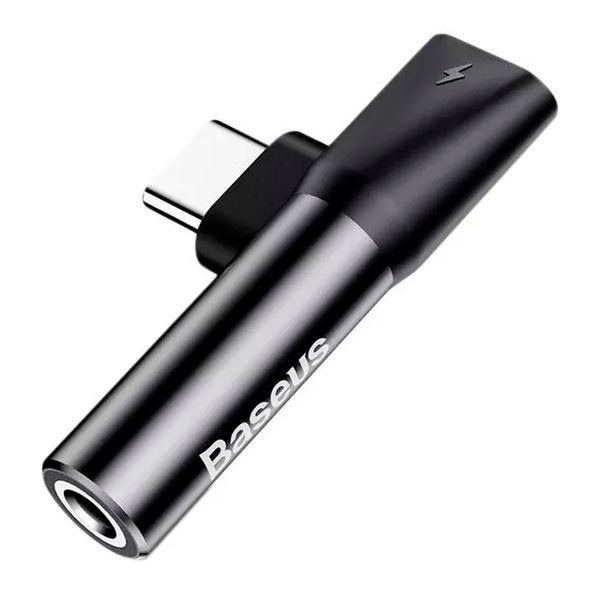 AUX Baseus L41 Type-C to Type-C + 3.5mm black 47191 фото