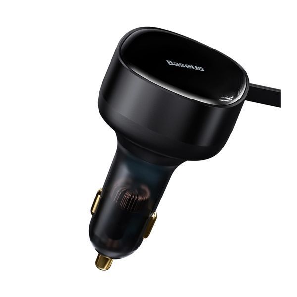 АЗП Baseus Enjoyment Retractable 2-in-1 Type-C + Type-C 33W black 24934 фото