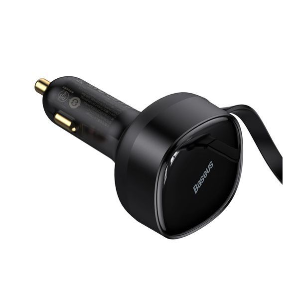 АЗП Baseus Enjoyment Retractable 2-in-1 Type-C + Type-C 33W black 24934 фото