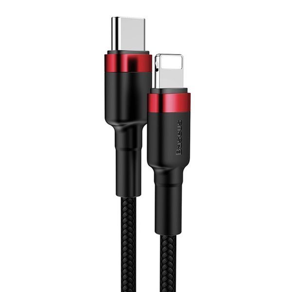 Cable Baseus Cafule Metal Type-C to Lightning PD 20W (1m) red-black 44138 фото