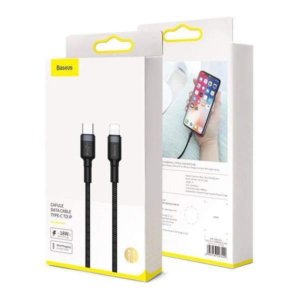 Cable Baseus Cafule Metal Type-C to Lightning PD 20W (1m) red-black 44138 фото