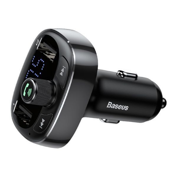 FM трансмістер Baseus S-09 2.4A 2USB black 24937 фото