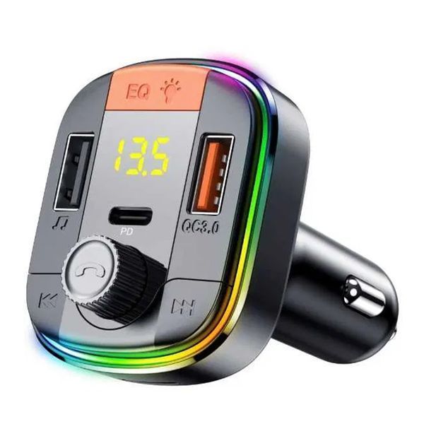 FM трансмістер Bluetooth FM-S36 3.1A black 34334 фото