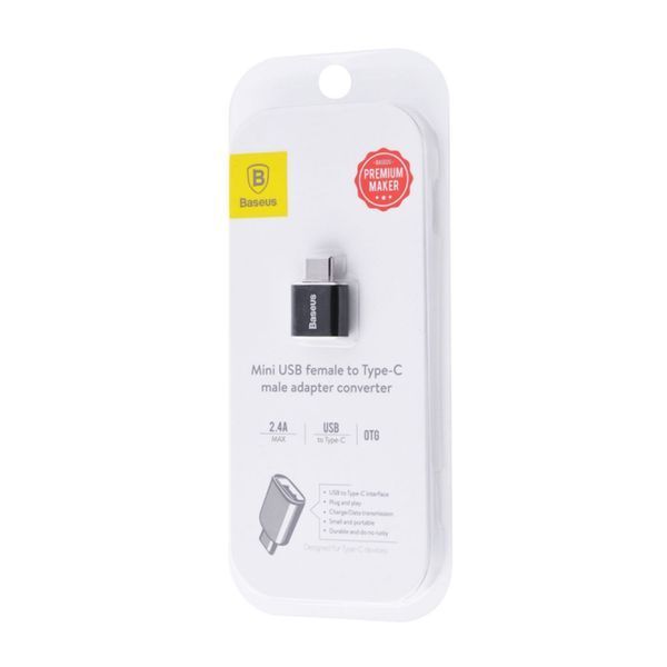 Перехідник OTG Baseus USB to Type-C black 29834 фото