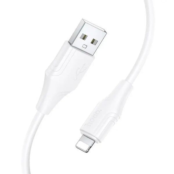 USB Cable Hoco Lightning X124 2.4A 1m white 44878 фото