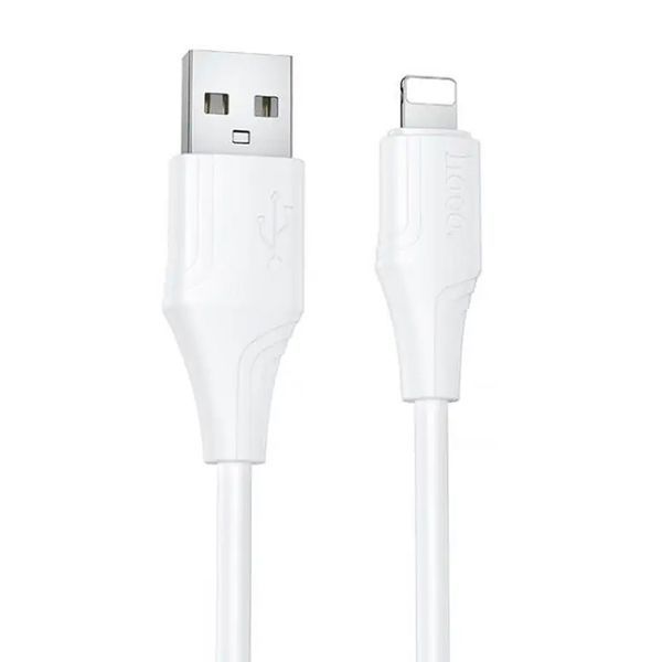 USB Cable Hoco Lightning X124 2.4A 1m white 44878 фото