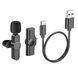 Мікрофон петличний bluetooth Borofone BFK12 Lightning black 35542 фото 3