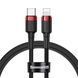 Cable Baseus Cafule Metal Type-C to Lightning PD 20W (1m) red-black 44138 фото 1