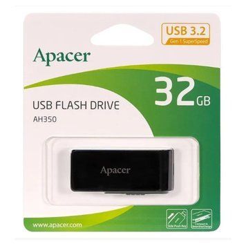 USB Flash 32 GB Apacer AH350 Black 3.2 UA 23658 фото