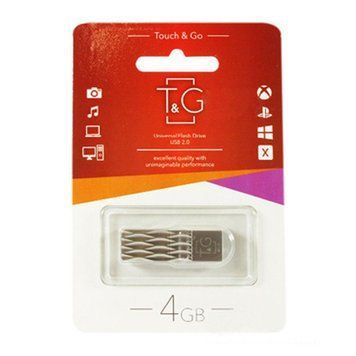 USB Flash 4 GB T&G 103 Metal Silver 23707 фото