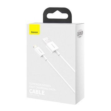 USB Cable Baseus Superior Series Fast Charging Lightning 2.4A (1m) white 18867 фото