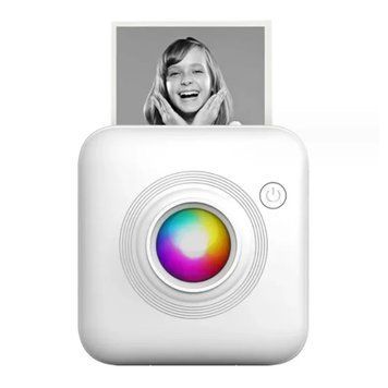 Портативний дитячий термопринтер Mini X3 white 40664 фото