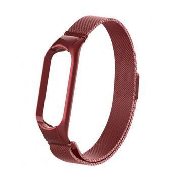 Ремінець Xiaomi Mi Band 3/4 Milanese Loop magnet red 28787 фото