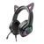 Навушники для комп'ютера hoco. W107 Led Cat black - pink 31331 фото