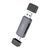 Сard reader Hoco HB45 USB/Type-C 3.0 Micro/Micro SD black 37279 фото