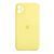 Silicone case Full square close camera iPhone 11 yellow 28698 фото