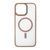 Силікон iPhone 16 Pro Max MagSafe Metal Armor Magnetic series gold 29419 фото