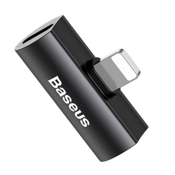 AUX Baseus L46 Lightning to Lightning + Lightning black 47190 фото