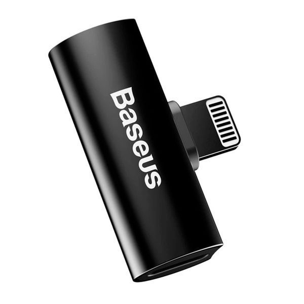 AUX Baseus L46 Lightning to Lightning + Lightning black 47190 фото