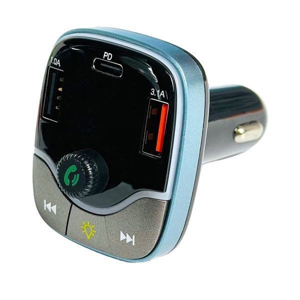 FM трансмістер Bluetooth FM-HM102 PD20W+QC3.0 black 00136 фото