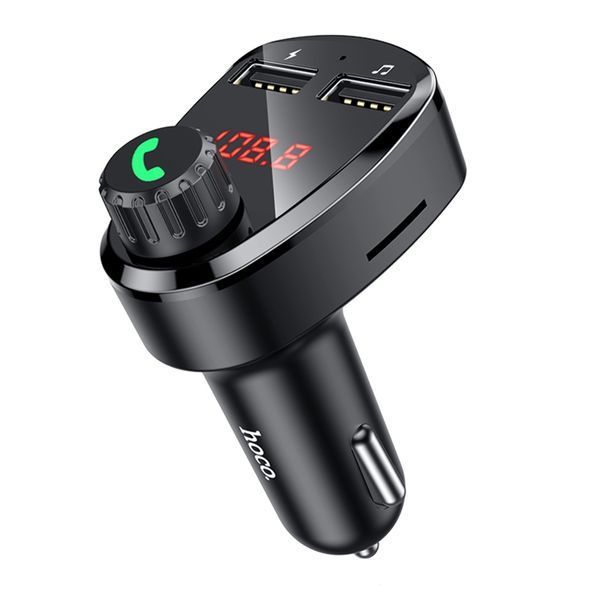 FM трансмістер Bluetooth Hoco DE24 black 43707 фото