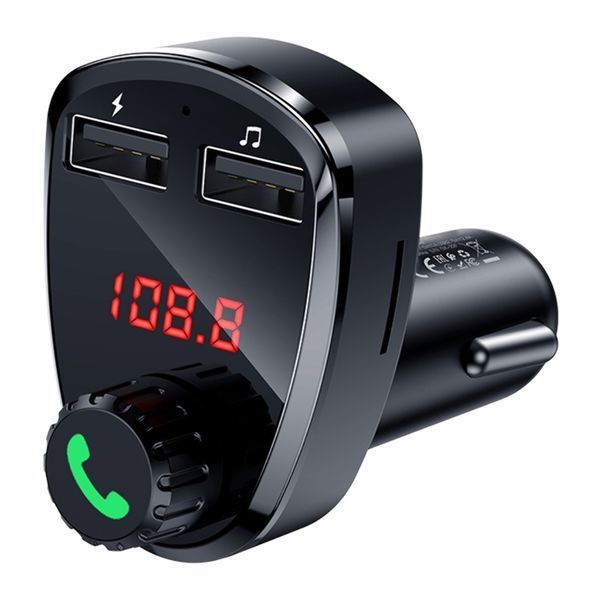 FM трансмістер Bluetooth Hoco DE24 black 43707 фото