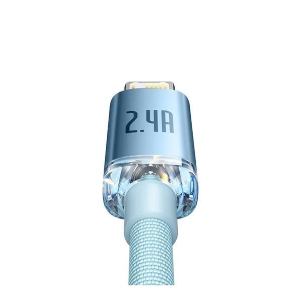 USB Cable Baseus Crystal Shine Series Lightning 2.4A (1.2m) sky blue 09104 фото