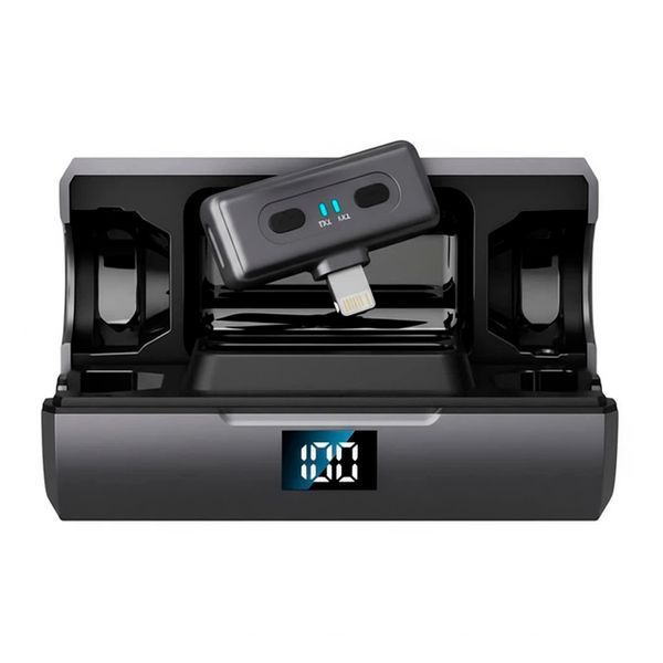 Мікрофон петличний bluetooth Jmary MW-19 2in1 Lightning+Type-C 2 мікрофони black 47250 фото