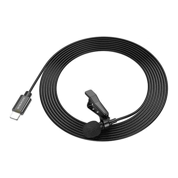 Мікрофон петличний Borofone BFK11 Lightning black 35543 фото