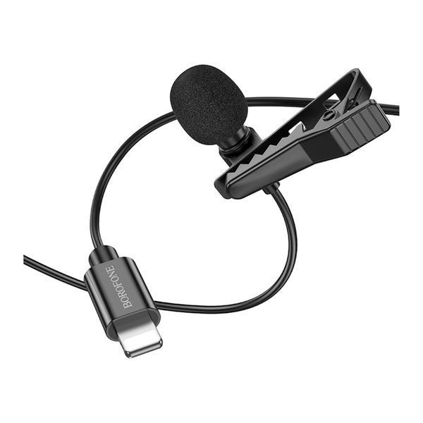 Мікрофон петличний Borofone BFK11 Lightning black 35543 фото