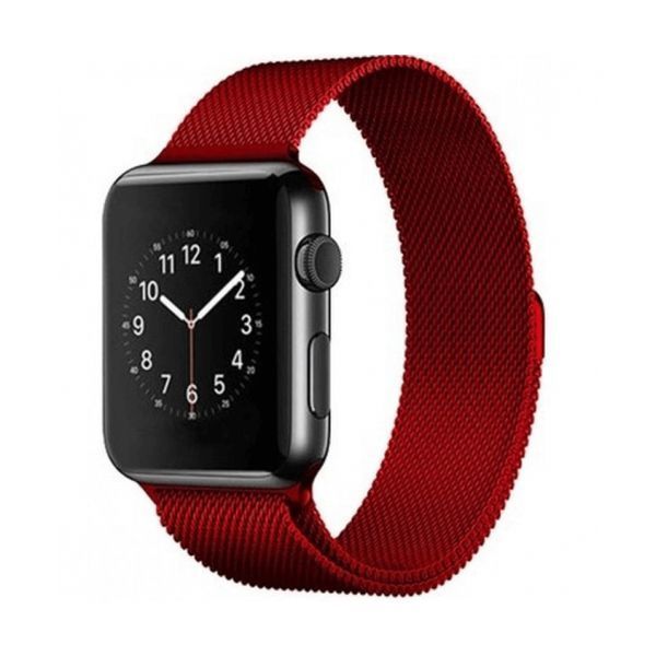 Універсальний ремінець 20mm Milanese Loop red 29507 фото