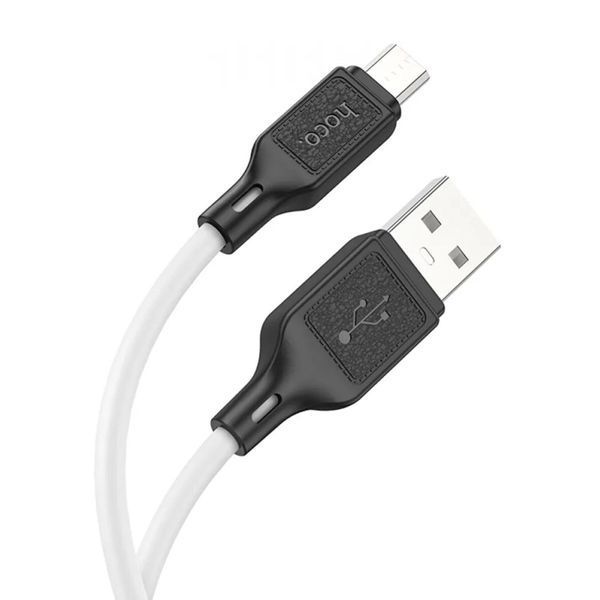 USB Cable Hoco Micro usb X90 2.4A 1m white 25326 фото