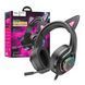Навушники для комп'ютера hoco. W107 Led Cat black - pink 31331 фото 2