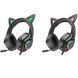 Навушники для комп'ютера hoco. W107 Led Cat black - pink 31331 фото 3