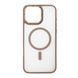 Силікон iPhone 16 Pro Max MagSafe Metal Armor Magnetic series gold 29419 фото 1