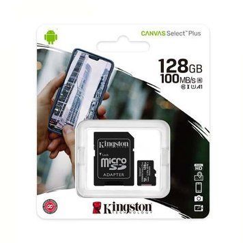 MicroSD 128GB Kingston Canvas Select Plus A1 UHS-1 100R Class10 + SD adapter UA 27960 фото