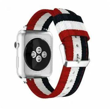 Ремінець Apple watch 38/40mm Sport Nylon Stripe black red 22935 фото