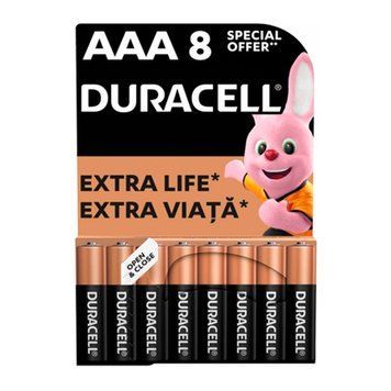 Батарейка Duracell LR03 MN2400 AAA ( упаковка 8 шт, ціна за 8 шт) 09155 фото