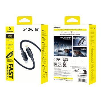 Cable Baseus PicoGo Type-C to Type-C 240W (1m) black 47179 фото