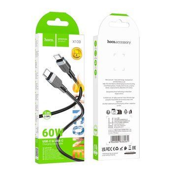 Cable Hoco Type-C to Type-C X109 60w 1m black 38832 фото