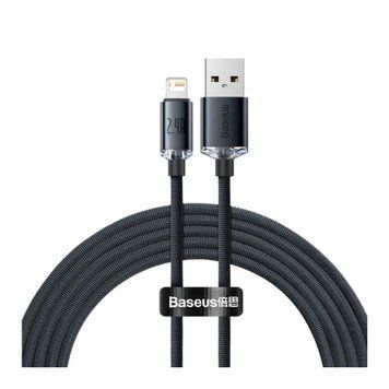 USB Cable Baseus Crystal Shine Series Lightning 2.4A (2m) black 09904 фото
