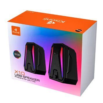 Колонка для комп'ютера Kisonli X10 RGB black 46950 фото